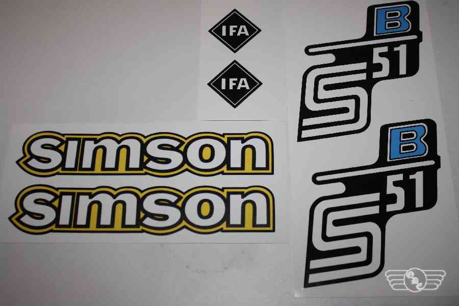 Abziehbilderset S51 B gelb